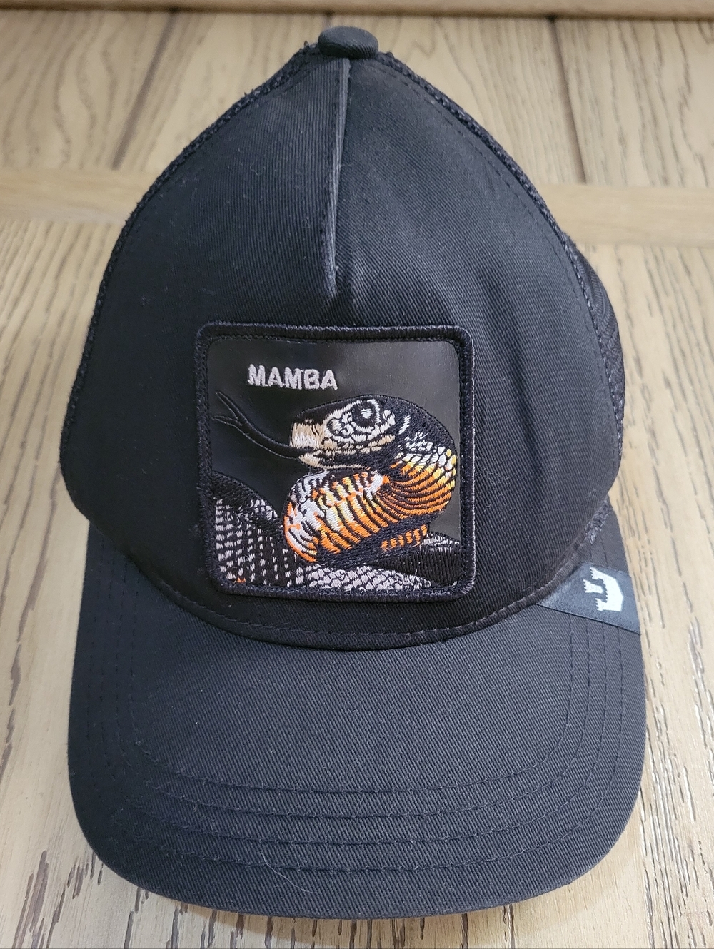 The Farm Goorin Bros Black Mamba Mesh Trucker Hat Cap #101-1024 O/S Snapback
